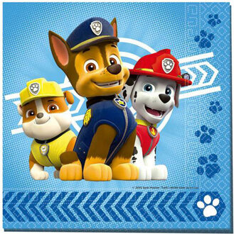 Nickelodeon servetten Paw Patrol 20 stuks 33 cm blauw