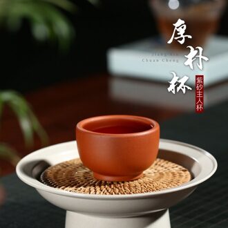 Niet Als Goed Vreugde Pot 】 Kleine Yixing Paars Zand Cup Handleiding Master Magnolia Bark Rode Modder Theekop Enkele prijs 85 Cc