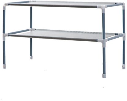 Niet-geweven Stof Stofdicht Schoenenrek Organizer Cover Kast Plank Kast Multifuional Stapelbaar Shoerack Voor Thuis 2 laag