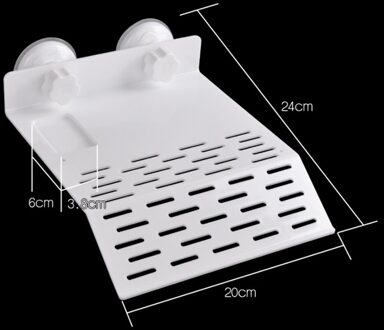 Niet Giftig Koesteren Terras Dierbenodigdheden Drijvende Installeren Schildpad Platform Tool Aquarium Rest Geurloos Sterke Zuigkracht Acryl wit / L