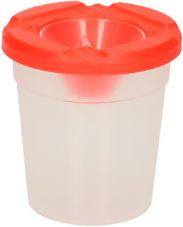 Niet-knoeien verfpotje voor kwasten/penselen - Kwasten schoonmaak potje/waterpotje Transparant