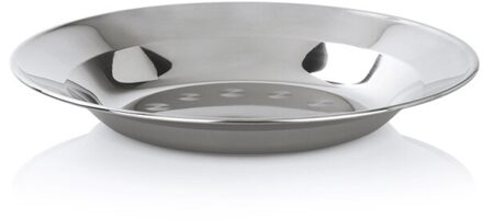 Niet-magnetische Verdikte Rvs Ronde Serveerschaal Kantine Plaat Kleuterschool Kinderen Snoep Plaat Fruitschaal 16CM 6.2duim