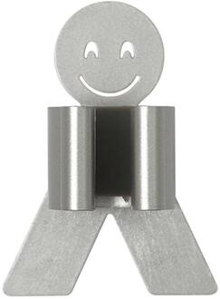 Niet Punch Wandmontage Mop Houder Opslag Bezem Hanger Clip Naadloze Mop Haak Badkamer Accessoires licht grijs