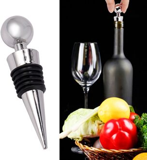 Niet Slecht Conische Metalen Verse Seal Rode Wijn Champagne Wijn Flessenstop Valentines Huwelijksgeschenken zwart plastic 6 draad