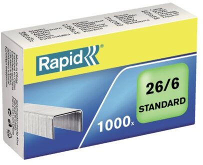 Nieten Rapid 26/6 gegalvaniseerd standaard 1000 stuks