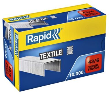 Nieten Rapid 43/6 textiel gegalvaniseerd strong 10000 stuks