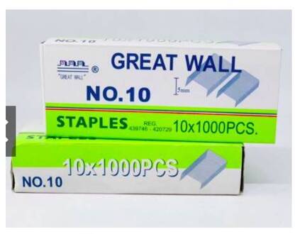 Nietje Draad Grote Muur Geen: 10 Wit 2 Doos (1000 X10)X2