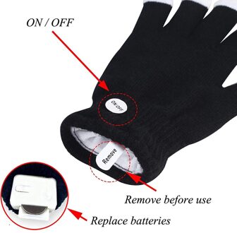 Nieuw 1 Paar Led Knippert Light Up Handschoenen Gloeiende Knipperende Voor Volwassen Christmas Party M99