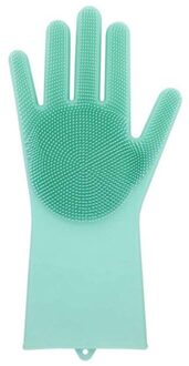 Nieuw 1Pc Magic Silicone Reinigingsborstel Scrubber Handschoenen Hittebestendige Scrub Tool TE889 groen