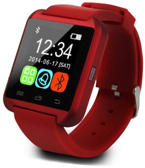 Nieuw Bluetooth Smart Horloge Digitale Sport Stappenteller Slapen Monitoring Horloge Voor Gebruikelijke Telefoon Unisex Rood