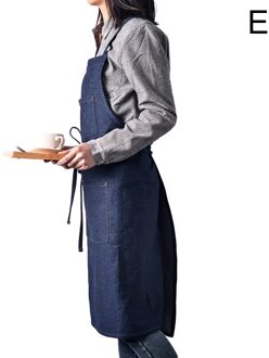Nieuw Denim Opknoping-Hals Schort Mouwloze Schort Stofdicht Overall Voor Chef Keuken Met Zakken Unisex M99