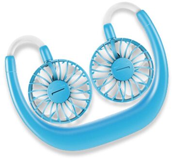 Nieuw Handsfree Nekband Fan Draagbare Draadloze Usb Oplaadbare Hals Opknoping Dual Koeling Mini Fan Mk 04