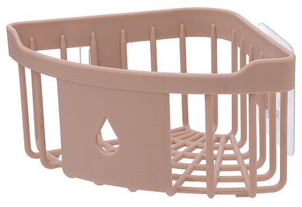 NIEUW! Hoekplank Keuken Badkamer Opslag Plank & Rack Waterdichte Wall Mount Douche Plank Caddy Badkamer Planken Muur Houder Roze