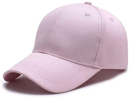 Nieuw Katoen Baseball Cap Klassieke Sport Hoed Met Verstelbare Riem Voor Running Workout Outdoor Effen Kleur S66 Roze