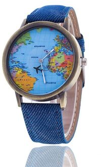 Nieuw Ontworpen Relogio Feminino relogio masculino Klok Mannen Vrouwen Horloge Wereldkaart Analoge Quartz Horloge 628 B