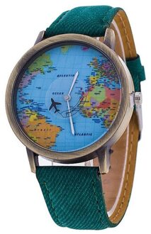 Nieuw Ontworpen Relogio Feminino relogio masculino Klok Mannen Vrouwen Horloge Wereldkaart Analoge Quartz Horloge 628