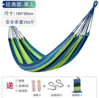 Nieuw rainbow Outdoor Leisure Dubbele canvas Hangmatten Ultralight Camping Hangmat met rugzak 2