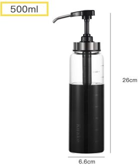 Nieuw Saus Siroop Dispenser Fles Glas Olijfolie Dispenser Met Brede Hals Druk Pompen Hoofd Keuken Benodigdheden HG996 500ml