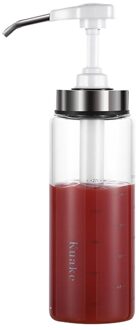 Nieuw Saus Siroop Dispenser Fles Glas Olijfolie Dispenser Met Brede Hals Druk Pompen Hoofd Keuken Benodigdheden HG996 Kastanjebruin