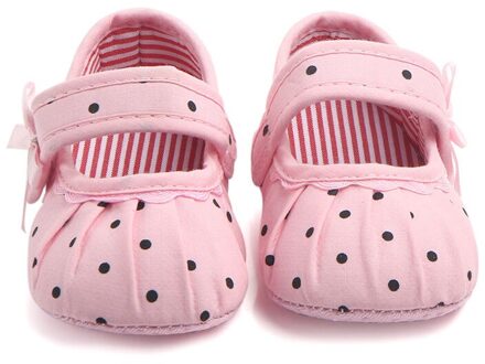 Nieuw Schattige Peuter Infant Pasgeboren Baby Meisje Bloem Dot Schoenen Wieg Schoenen Maat 0-18 Maanden Baby schoenen Roze / 0-6 months
