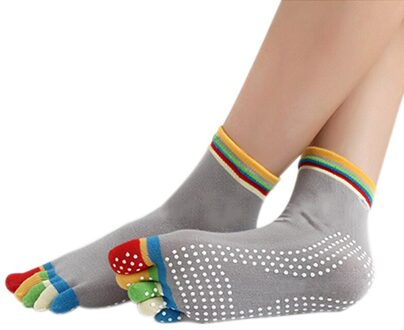 Nieuw Sokken Anti-Slip Vingers 5 Tenen Katoenen Sokken Voor Oefening Sport Pilates Massage Yoga PSEN999 01