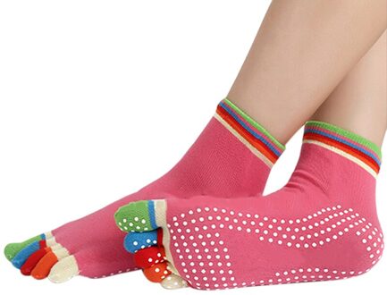 Nieuw Sokken Anti-Slip Vingers 5 Tenen Katoenen Sokken Voor Oefening Sport Pilates Massage Yoga PSEN999 07