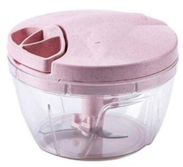 Nieuw Type Huishouden Hand Getrokken Vleesmolen Handleiding Voedsel Chopper Voor Groente Fruit Mixer Keukenmachine klein roze