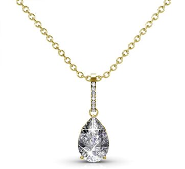 Nieuwe druppelhangers - Goud en kristal - One Size