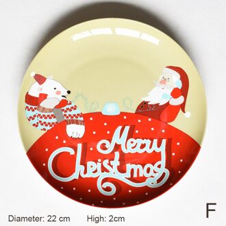 Nieuwjaarsdag Western-Stijl Diner Plaat Kerst Cartoon Bone China Handgeschilderde Keramische Ontbijt Plaat Keuken servies F