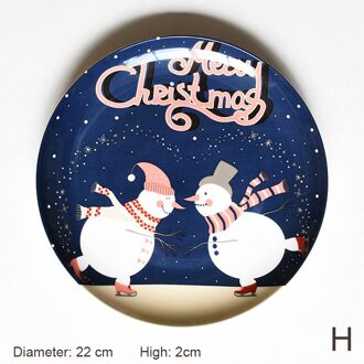 Nieuwjaarsdag Western-Stijl Diner Plaat Kerst Cartoon Bone China Handgeschilderde Keramische Ontbijt Plaat Keuken servies