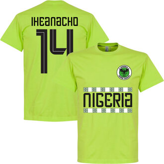 Nigeria Iheanacho 14 Team T-Shirt - Licht Groen - XL