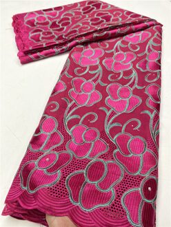 Nigeriaanse Kant Stoffen Kant Zwitserse Voile Kant In Zwitserland Afrikaanse Katoen Kant Stof Voor Bruiloft YA3813B-1 afbeelding 7