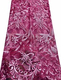 Nigeriaanse Lila Kant Stof Met Stenen Afrikaanse Mesh Stof 5Yards Franse Netto Afrikaanse Kant Stof 2022 Kant VLY108 AS PIC7