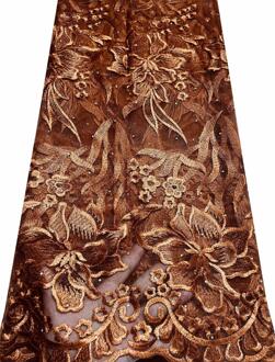 Nigeriaanse Lila Kant Stof Met Stenen Afrikaanse Mesh Stof 5Yards Franse Netto Afrikaanse Kant Stof 2022 Kant VLY108 AS PIC8