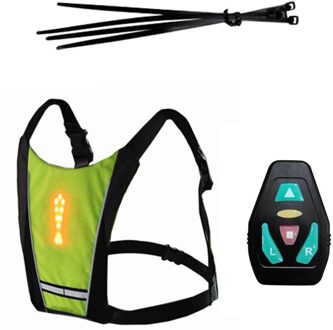 Night Fietsen Vesten Reflecterende Usb Led Vest Breken Richting Indicatoren Rugzak Attachment Clip Signaal Veiligheid Waarschuwingslampje @ 40