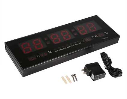 Night Modus Backlight Grote Digitale Led Alarm Kalender Klok Jumbo Display Snooze Muur Temperatuur