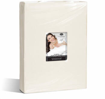 Nightsrest Vp Dubbel Jersey Split Topper Hoeslaken - Creme Maat: 180x200/220 + 12cm Crème