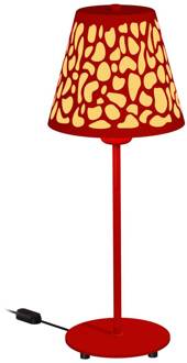 Nihoa tafellamp met gaatjespatroon, rood/geel rood, geel
