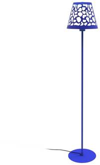 Nihoa vloerlamp m. gatenpatroon blauw/wit blauw, wit