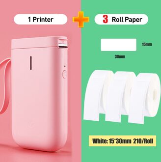 Niimbot D11 Mini Draadloze Printer Bluetooth Thermische Label Printer Prijstang Label Tag Prijs Printer roze 3 wit Label L