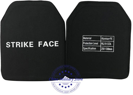 NIJ Level IV Stand Alone Aluminum PE Bulletproof Armor Plate Ballistic UHMWPE Plate for Tactical Molle Bulletproof Vest