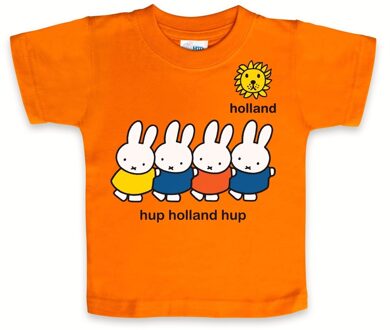Nijntje baby/peuter t-shirt - oranje - hup Holland hup