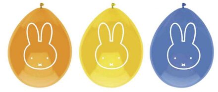 Nijntje Ballonnen - 24x stuks - verjaardag versiering - mix kleuren - Konijntje