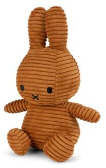 Nijntje corduroy knuffel, formaat 23 cm, kaneel