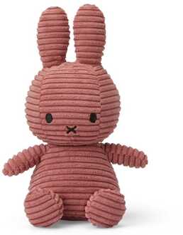 Nijntje eco corduroy knuffel, 23 cm, oud roze
