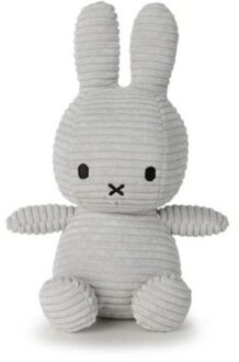 Nijntje eco corduroy knuffel, 23 cm, zacht grijs