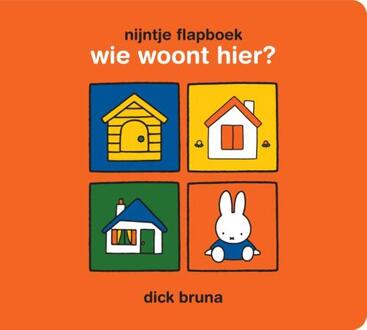 Nijntje flapboek, wie woont hier? Kartonboek. 1+