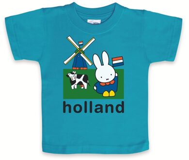 Nijntje Geboorte kado blauwe baby t-shirt Nijntje Holland