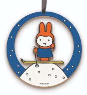 Nijntje Kersthanger hout Nijntje winter Ø7,5cm verschillende