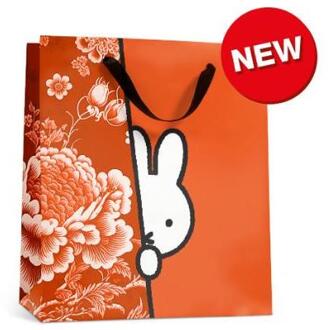 Nijntje Kiekeboe geschenktasje 18x22x8cm oranje